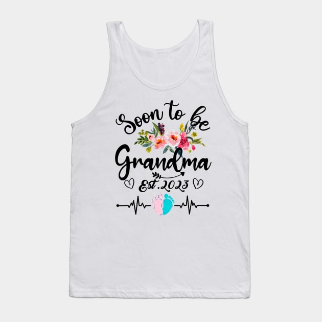 Soon To Be Grandma Est 2023 Tank Top by tabbythesing960